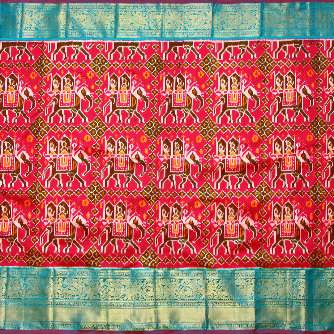 Kuberan Pink Pochampally Silk Saree