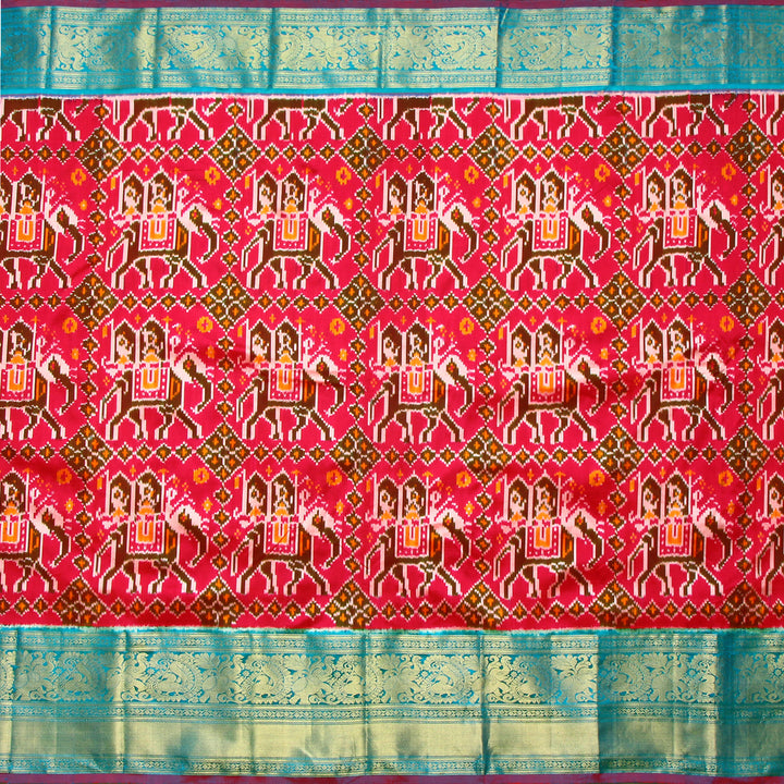 Kuberan Pink Pochampally Silk Saree