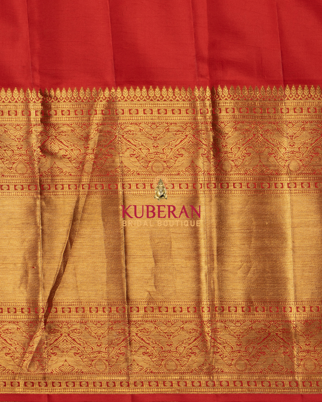 Kuberan Green Kalamkari Prints Kanchipuram Silk Saree