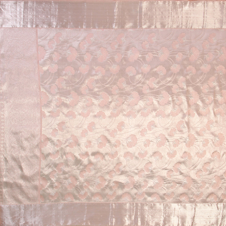 Kuberan Light Peach Colour Kanchivaram Silk Saree