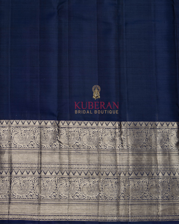 Kuberan Light Peach Kalamkari Prints Kanchipuram Silk Saree
