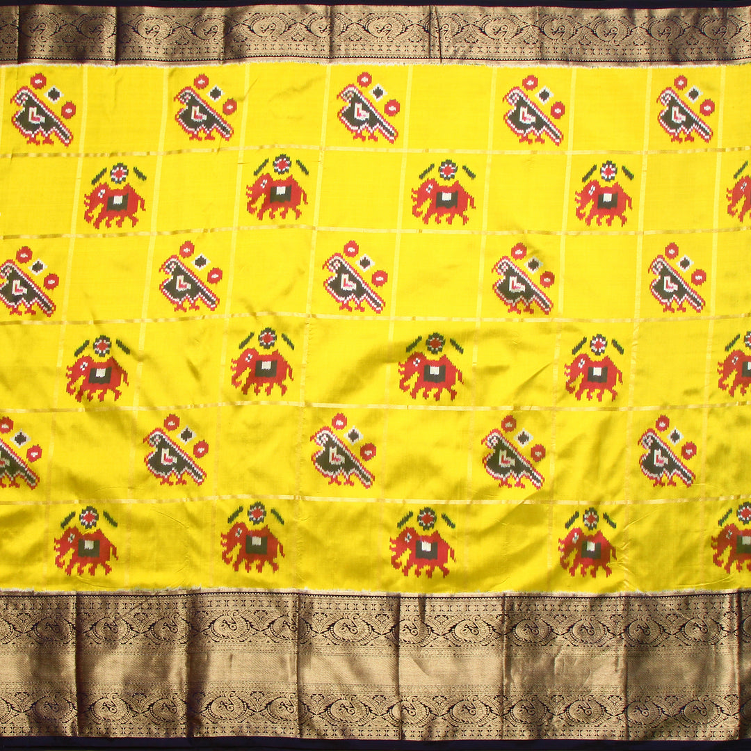 Kuberan Yellow Pochampally Silk Saree