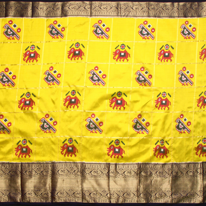 Kuberan Yellow Pochampally Silk Saree