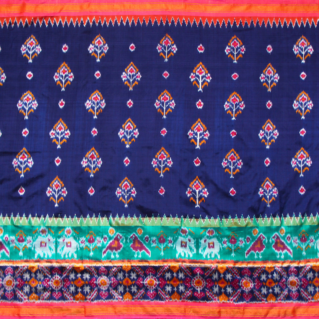 Kuberan Navyblue Pochampally Silk Saree