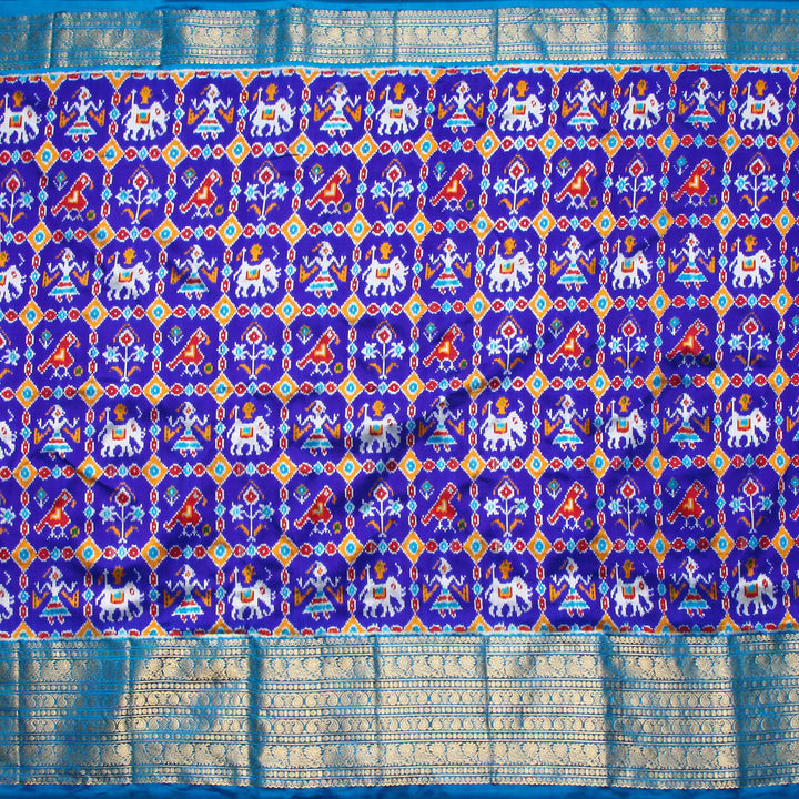 Kuberan Royalblue Pochampally Silk Saree