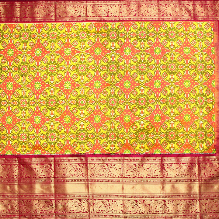 Kuberan Yellow Pochampally Silk Saree