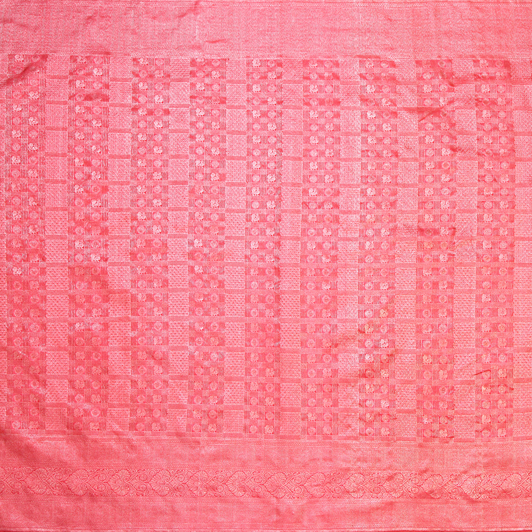 Kuberan Peach Kanchivaram Silk Saree