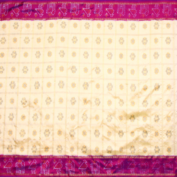Kuberan Cream Pochampally Silk Saree