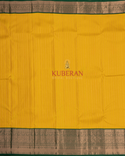 Kuberan Yellow With Green Kanchivaram Silk Saree