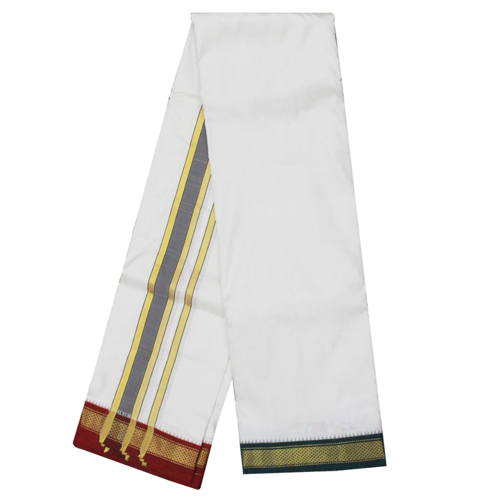 Kuberan White Pure Silk Dhoti