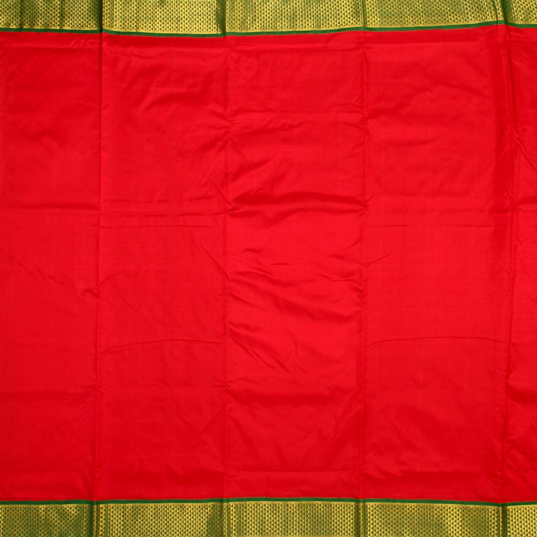 Kuberan Red Green 9 Yards Silk Saree