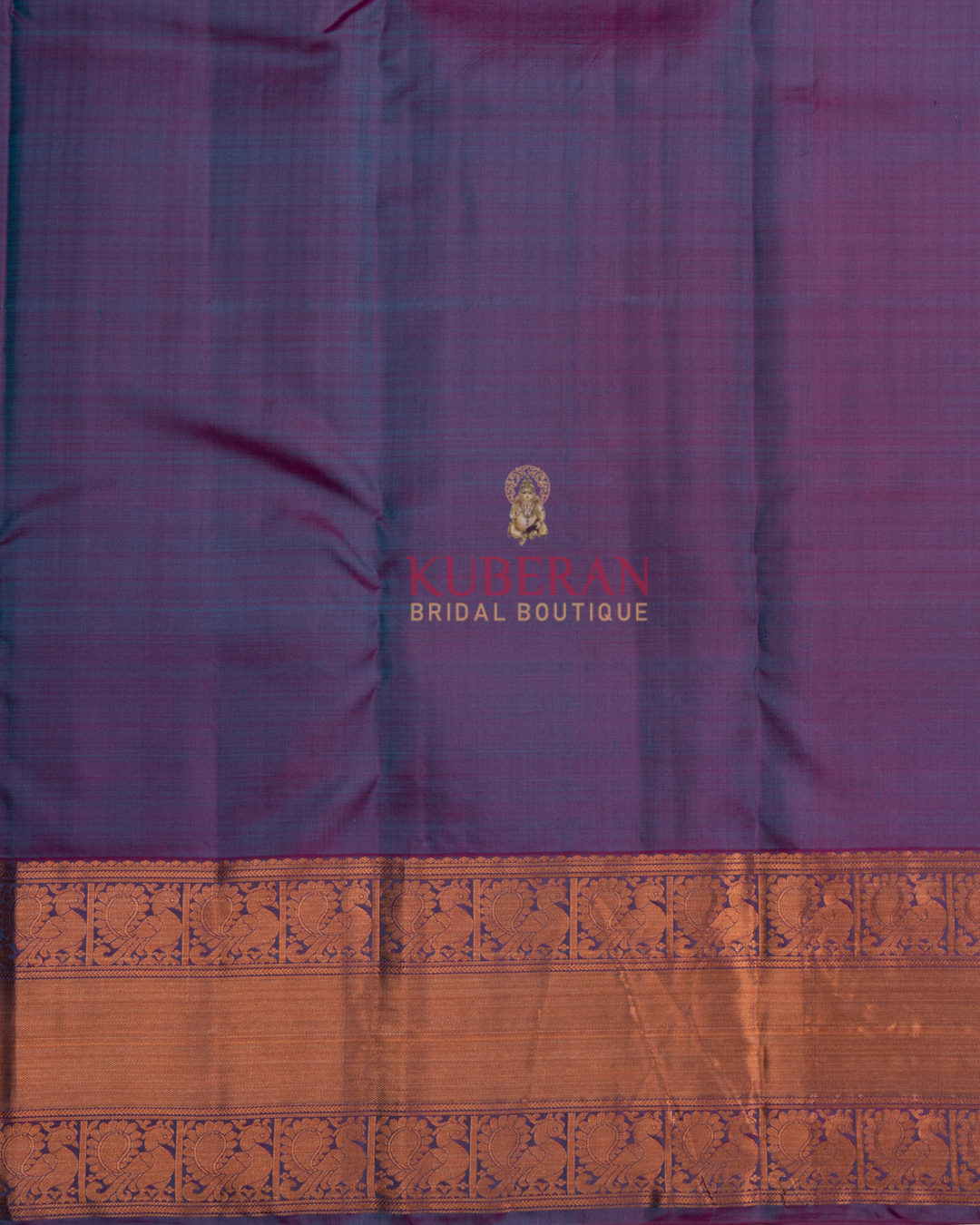 Kuberan Cerulean Blue  With Purple  Kanchivaram Silk Saree
