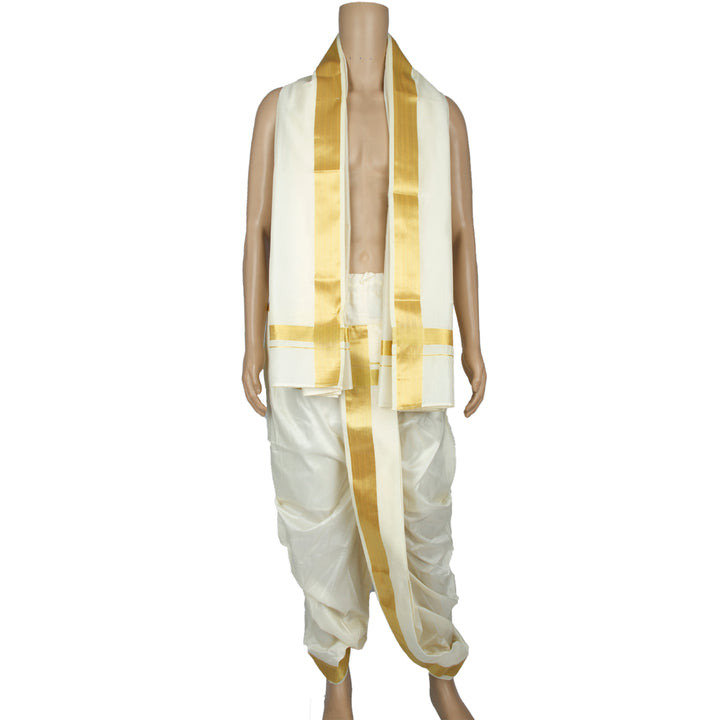 Kuberan White Dhoti and Shallya