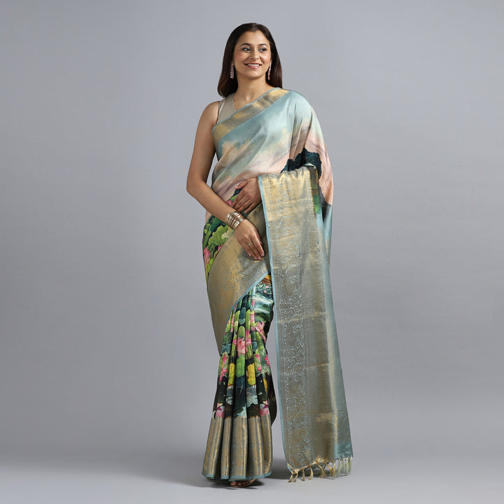 Grey Kanchivaram Saree