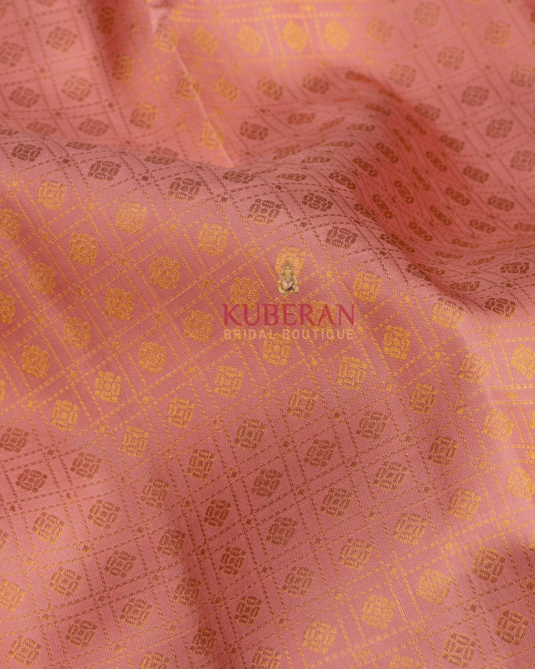 Kuberan Peach Kanchivaram Silk Saree