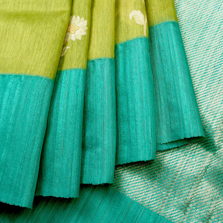 Kuberan Green Blue Banarasi Saree