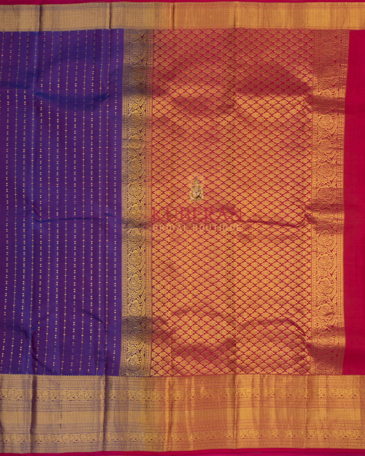 Kuberan Purple With Magenta Pink Kanchivaram Silk Saree