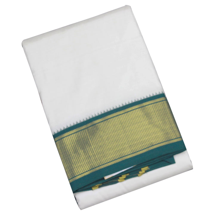 Kuberan White Pure Silk Dhoti