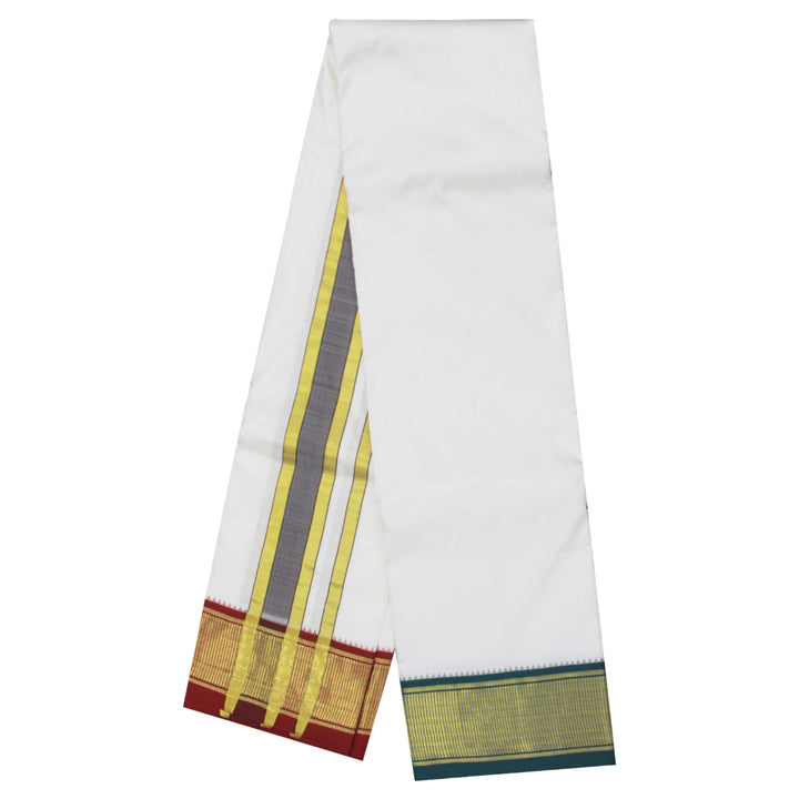 Kuberan White Pure Silk Dhoti