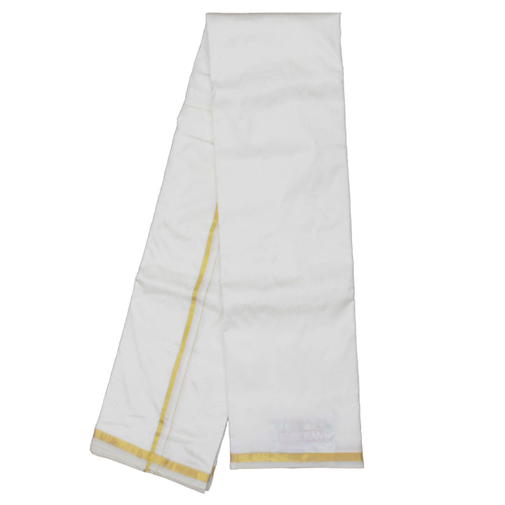 Kuberan White Pure Silk Dhoti