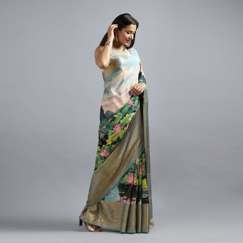 Grey Kanchivaram Saree