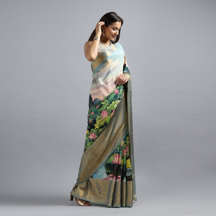 Grey Kanchivaram Saree