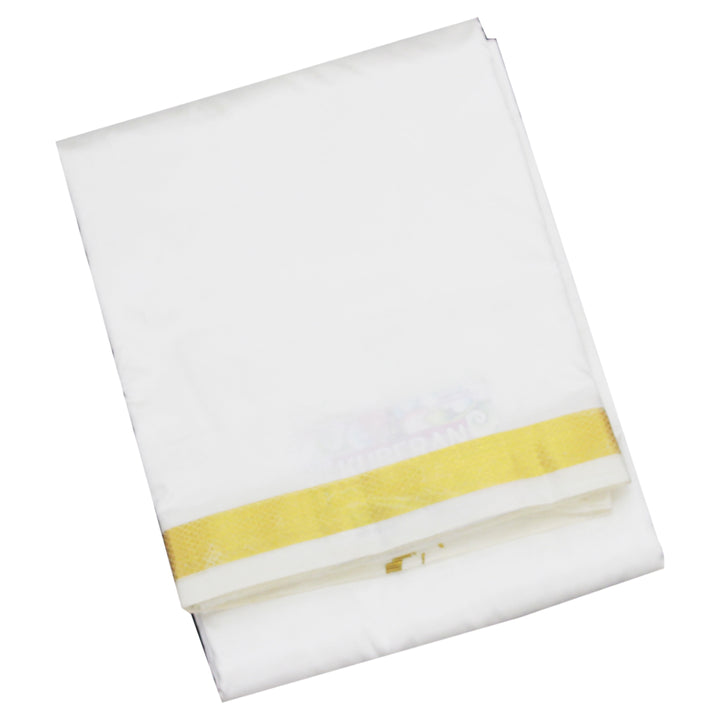 Kuberan White Pure Silk Dhoti