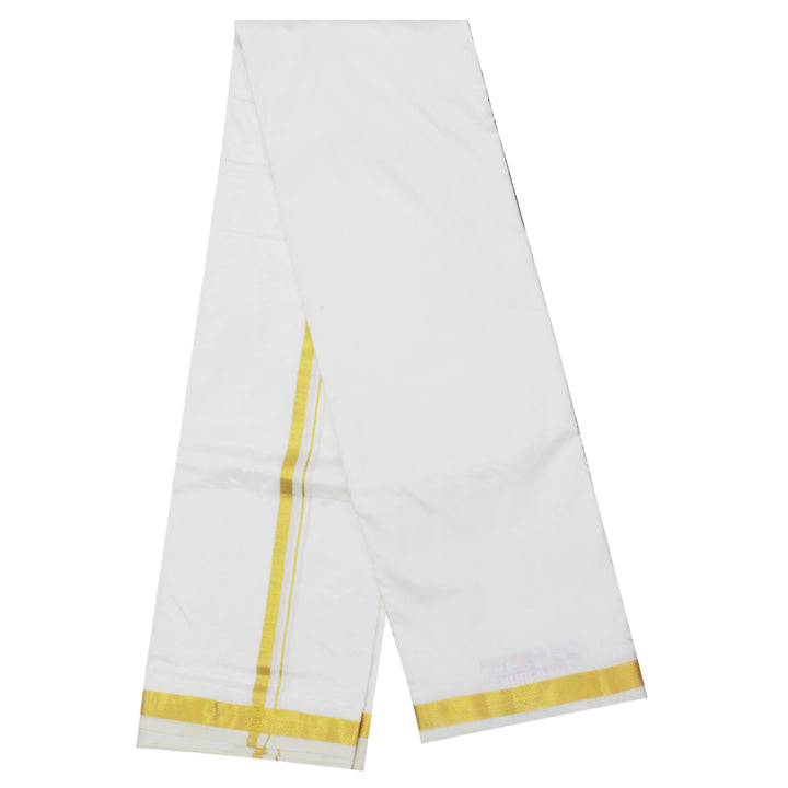 Kuberan White Pure Silk Dhoti