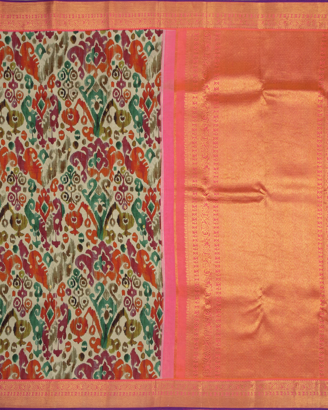 Fawn Kanchivaram Silk Saree