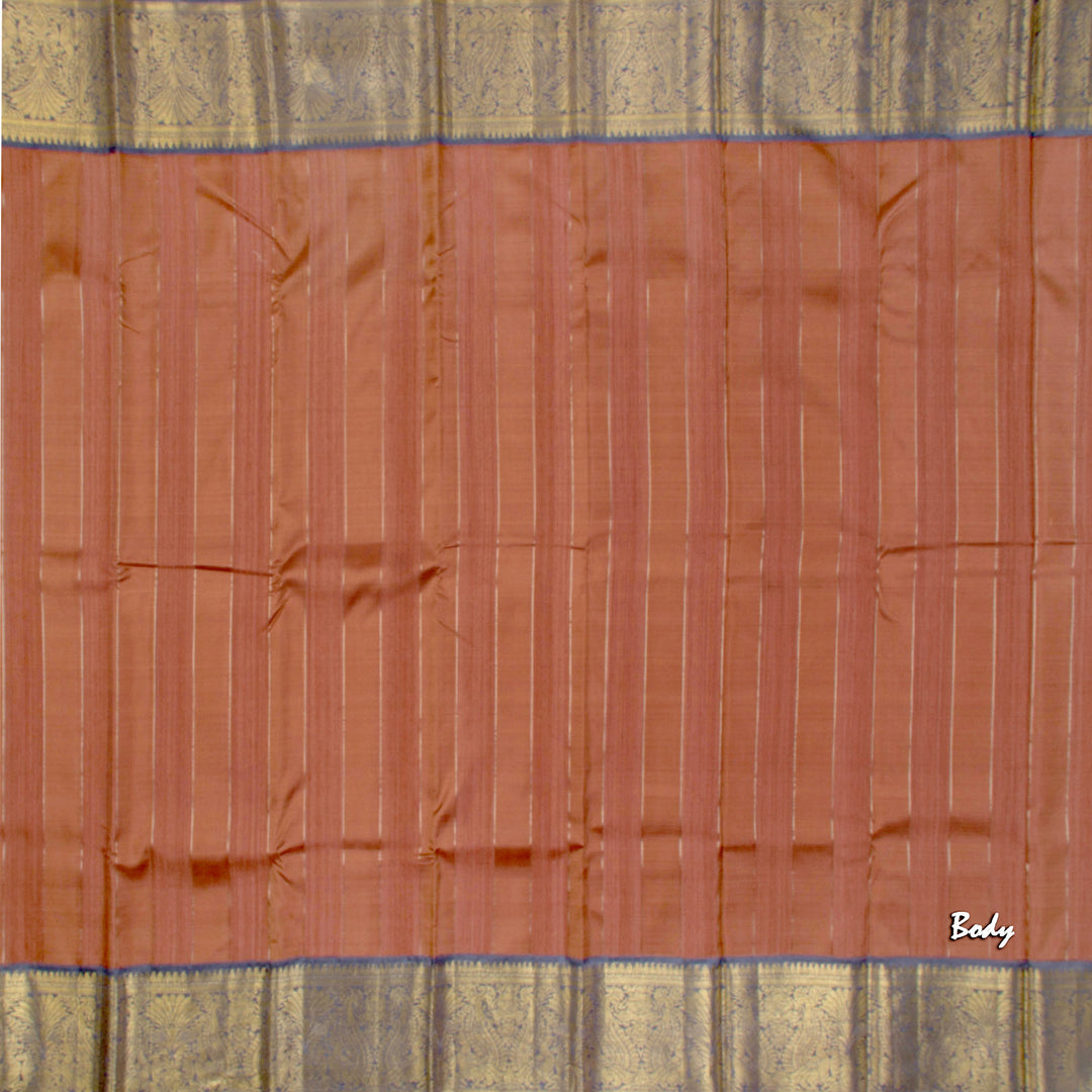 Kuberan Brown Grey Kanchivaram Silk Saree