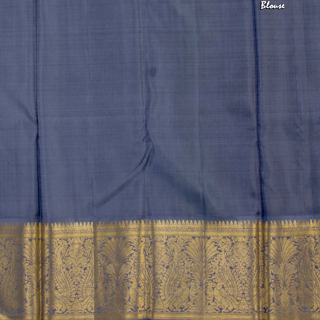 Kuberan Brown Grey Kanchivaram Silk Saree