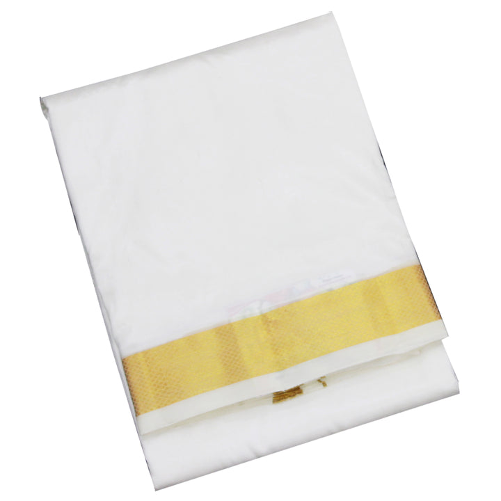 Kuberan White Pure Silk Dhoti