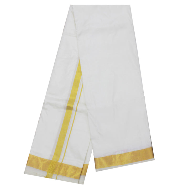 Kuberan White Pure Silk Dhoti