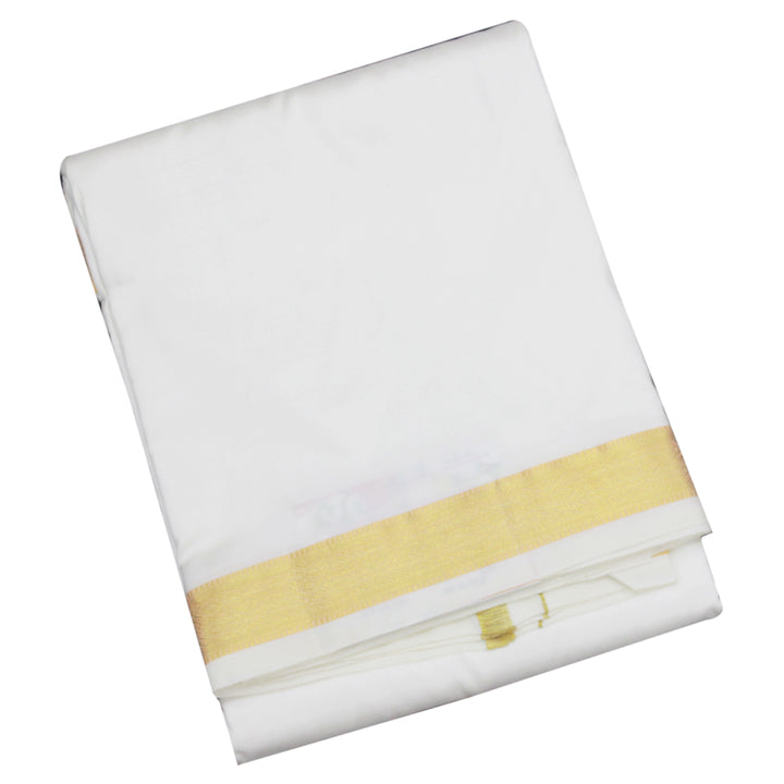 Kuberan White Pure Silk Dhoti