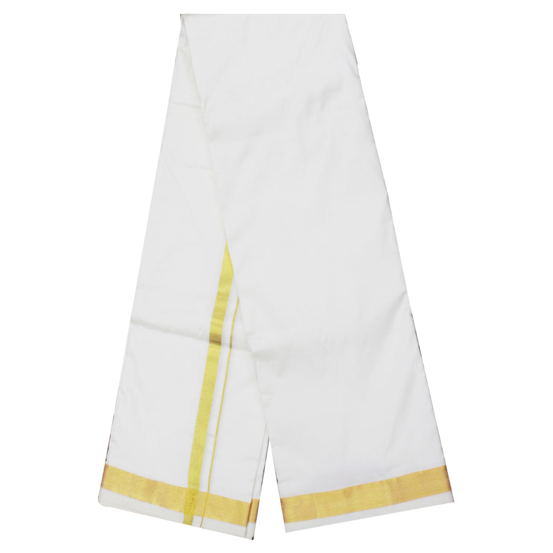 Kuberan White Pure Silk Dhoti