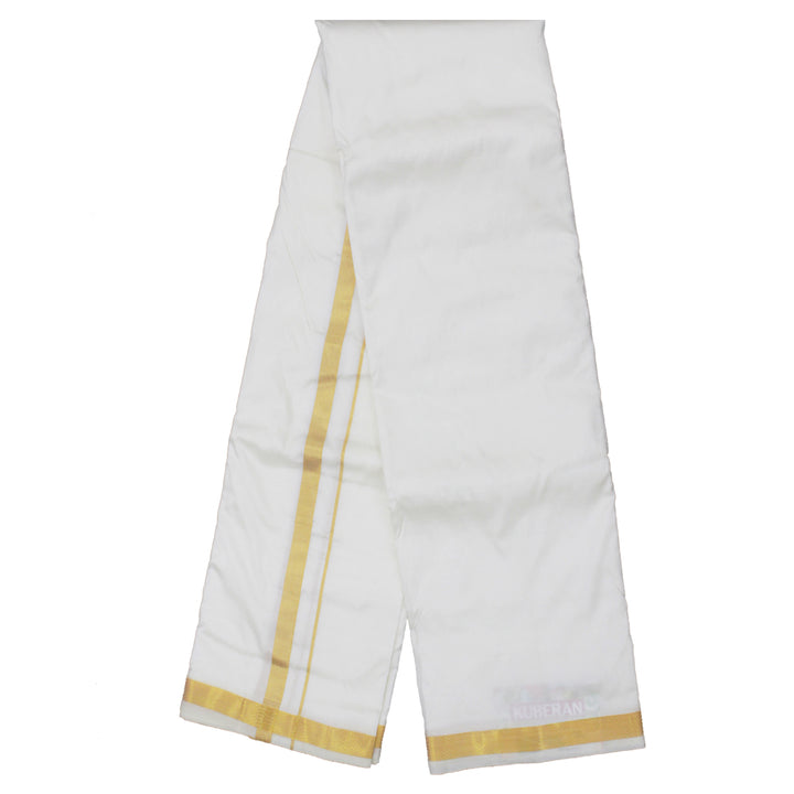 Kuberan White Pure Silk Dhoti