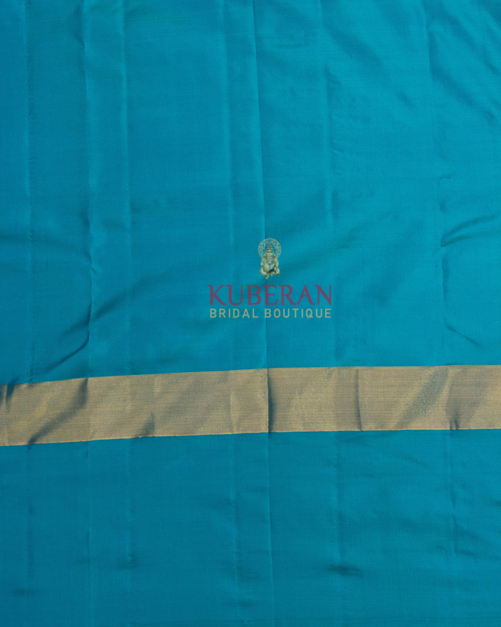 Sky Blue Kanchivaram Silk Saree