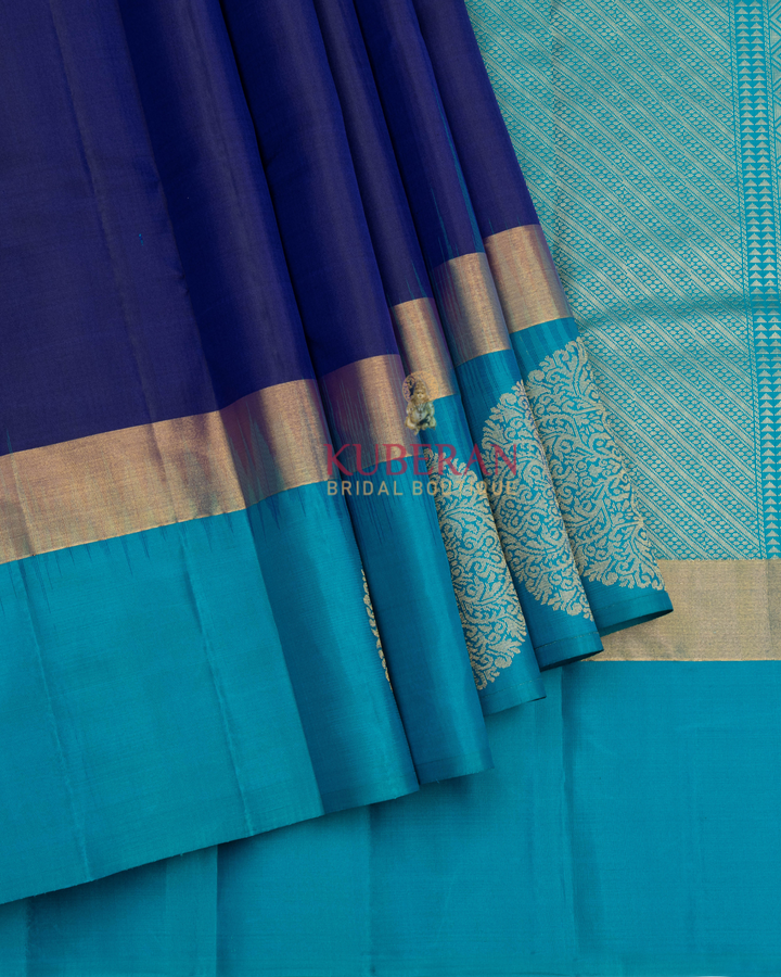 Sky Blue Kanchivaram Silk Saree