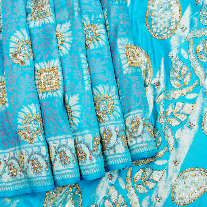 Kuberan Blue Fancy Saree
