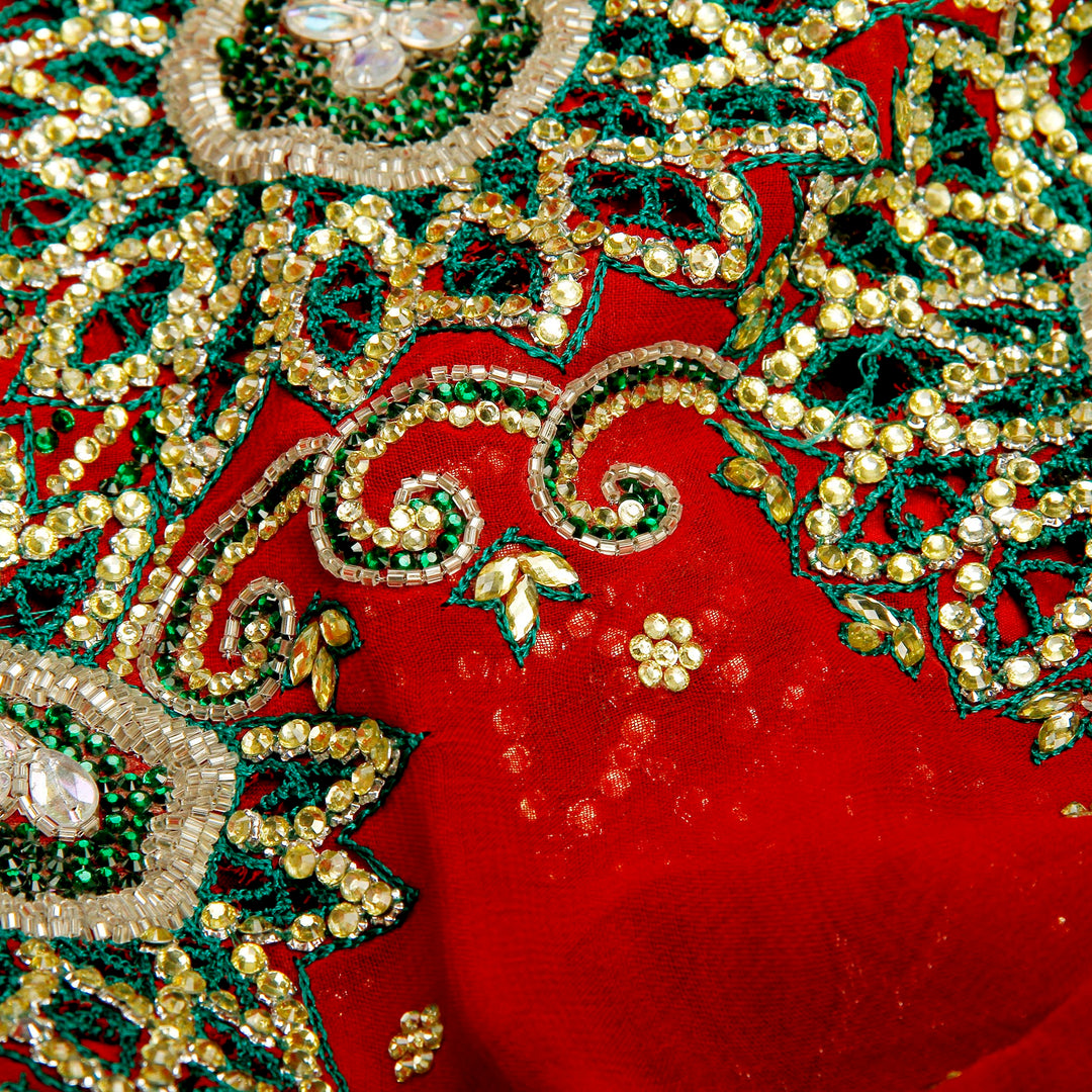 Kuberan Red Fancy Saree
