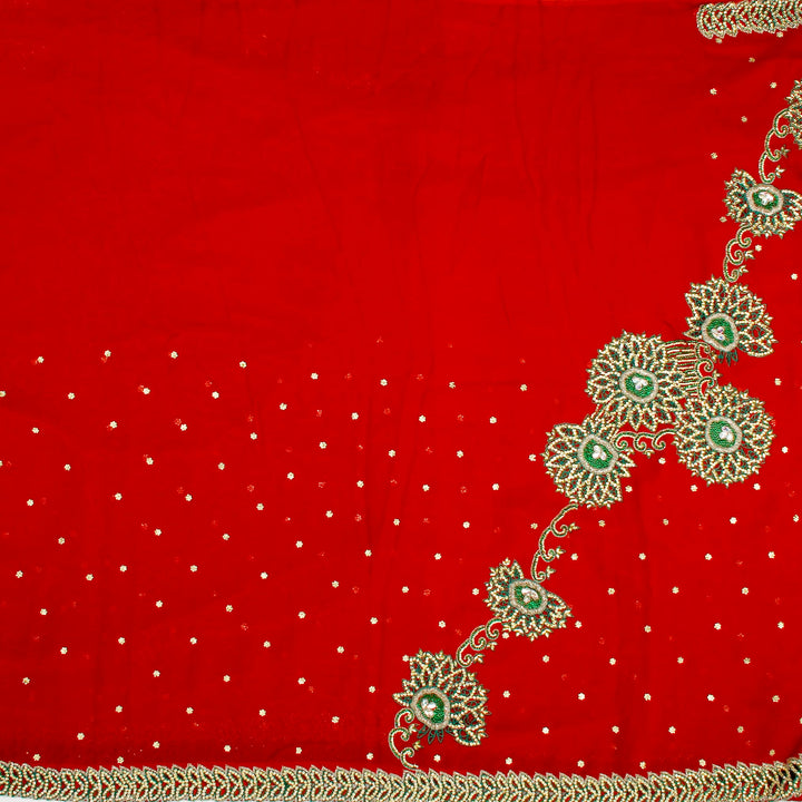Kuberan Red Fancy Saree