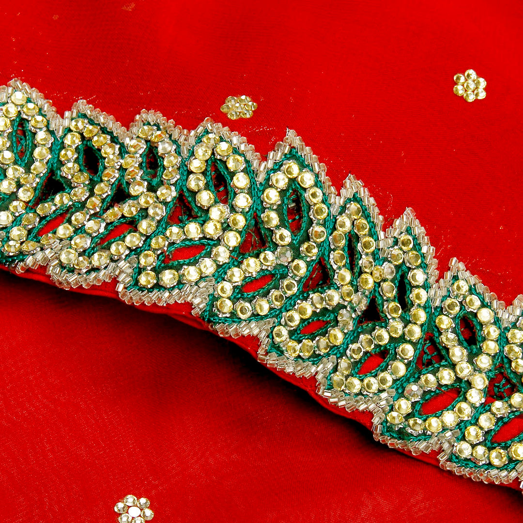 Kuberan Red Fancy Saree