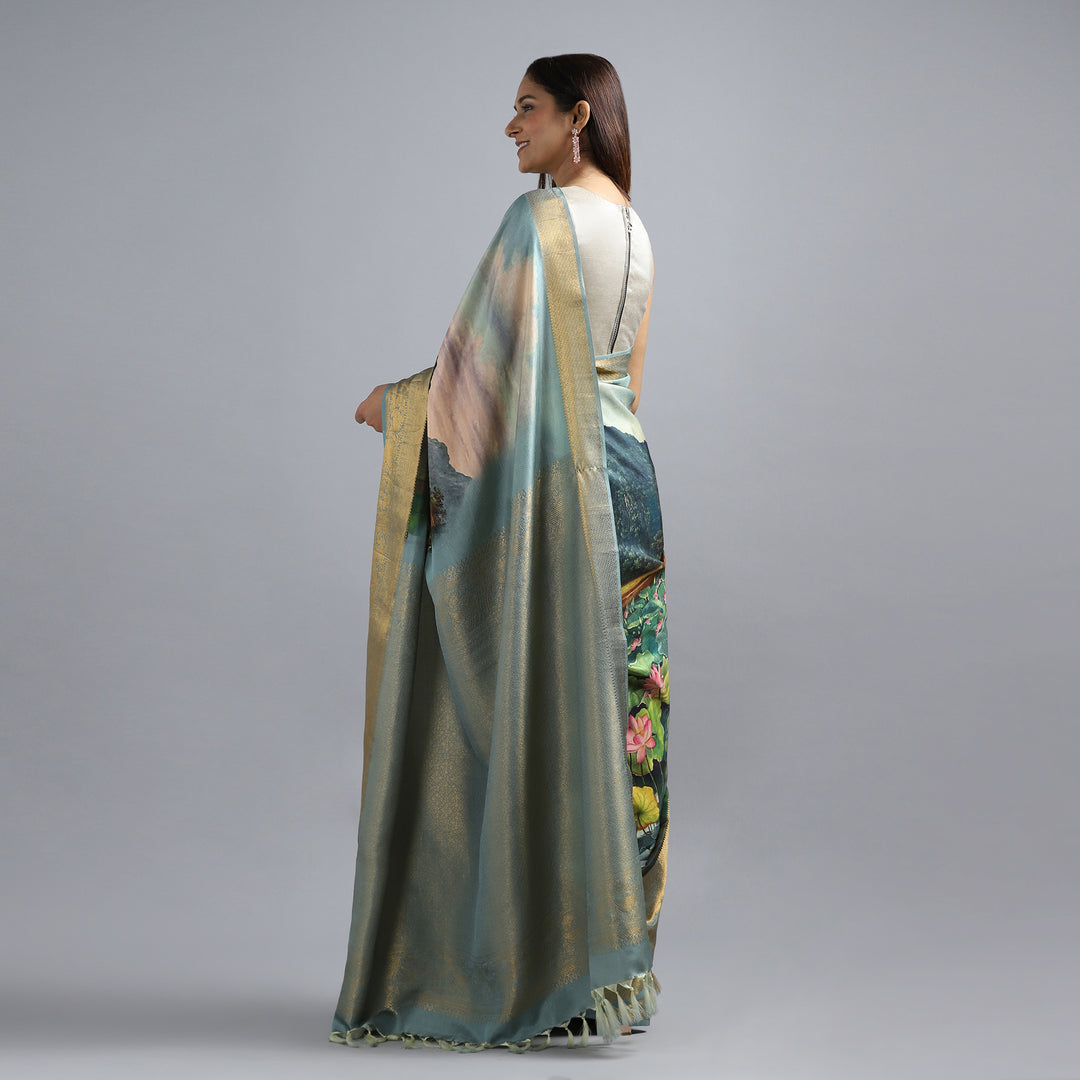 Grey Kanchivaram Saree