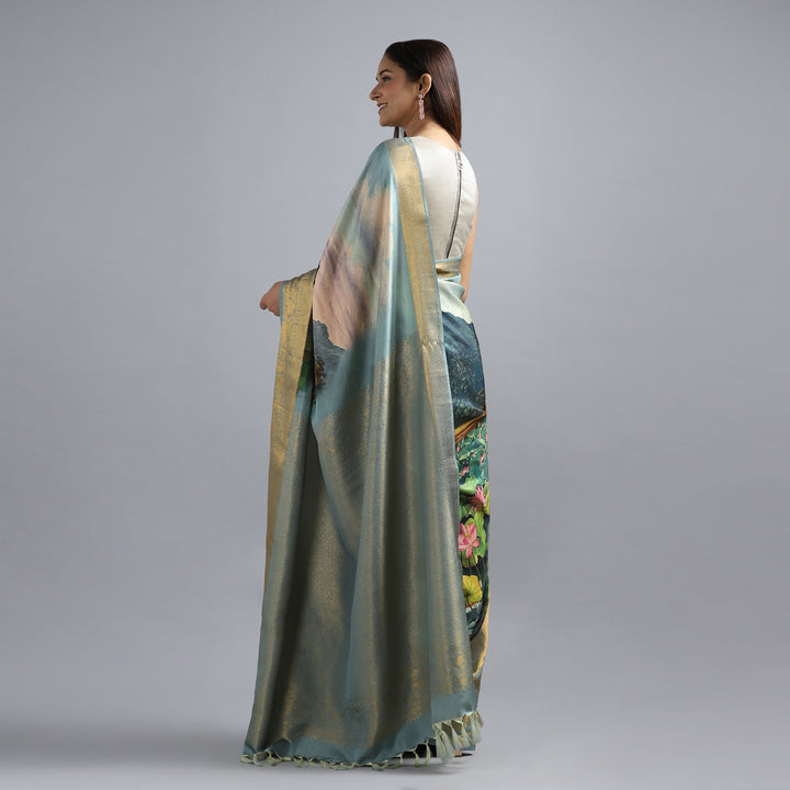 Grey Kanchivaram Saree