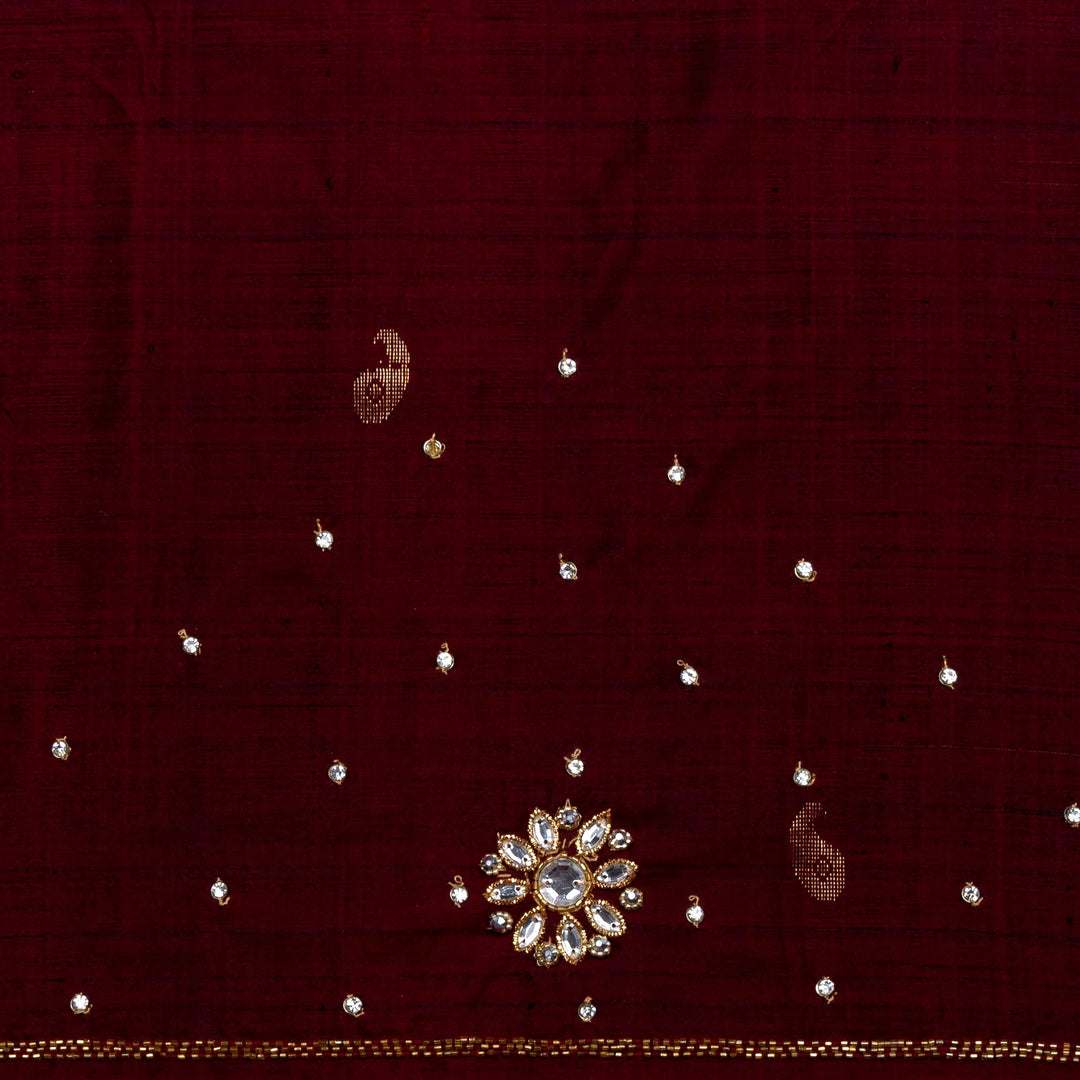 Kuberan Brown Black Silk Saree