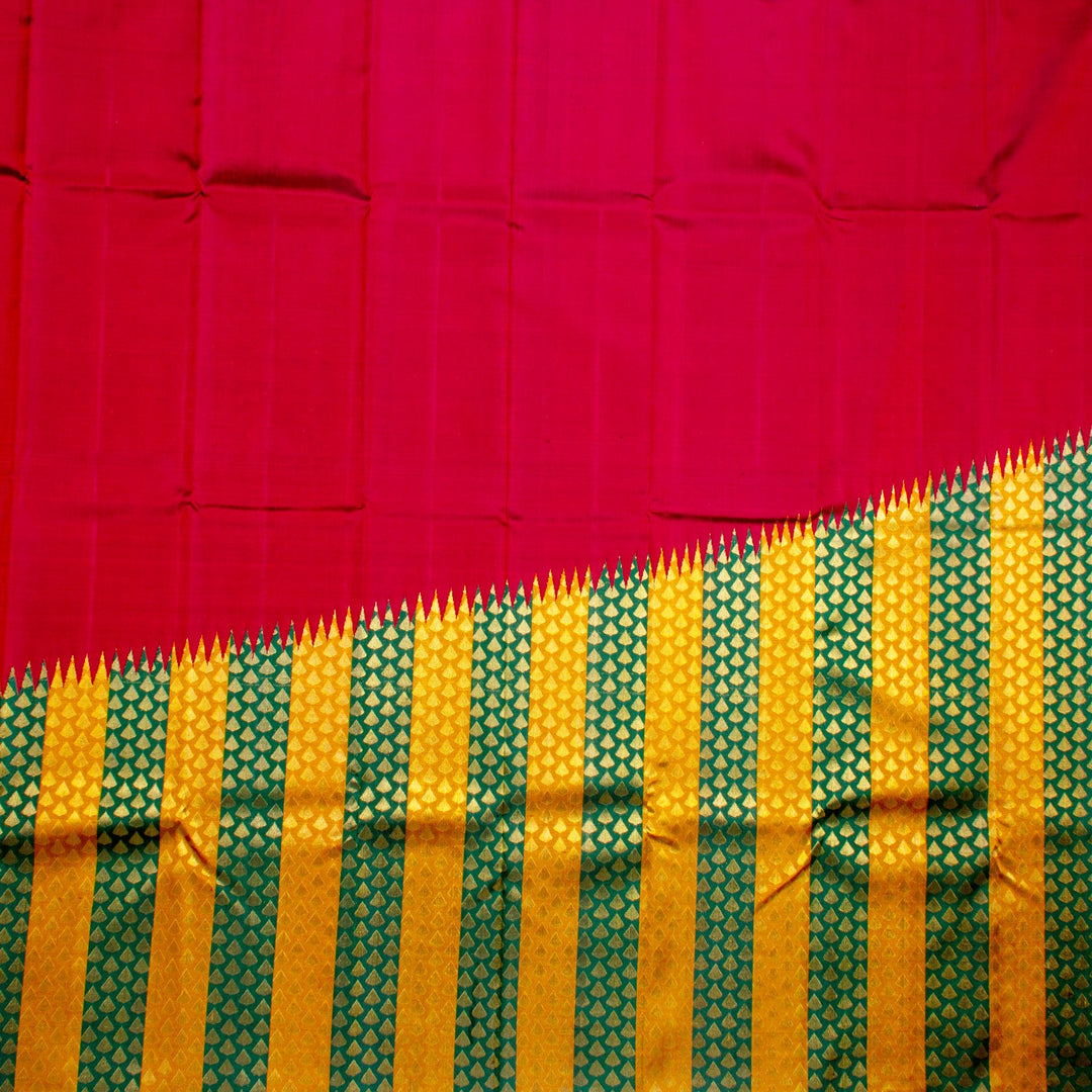Kuberan Maroon Green Kanchivaram Silk Saree