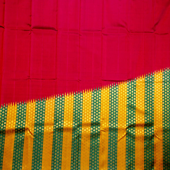 Kuberan Maroon Green Kanchivaram Silk Saree