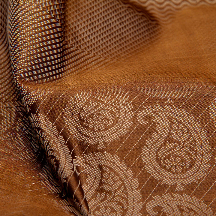 Kuberan Brown Maroon Kanchivaram Silk Saree