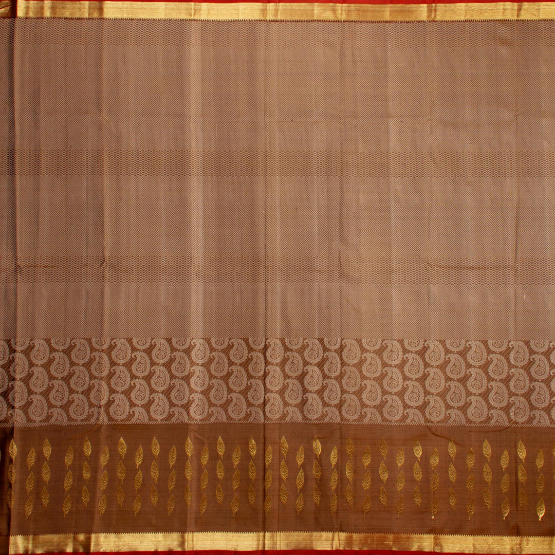 Kuberan Brown Maroon Kanchivaram Silk Saree