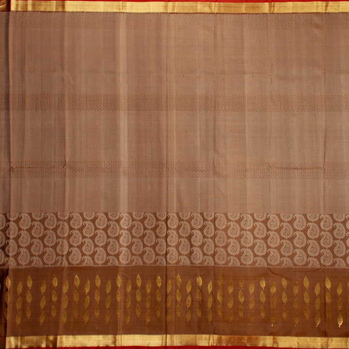 Kuberan Brown Maroon Kanchivaram Silk Saree